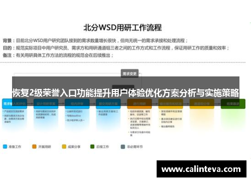 恢复2级荣誉入口功能提升用户体验优化方案分析与实施策略